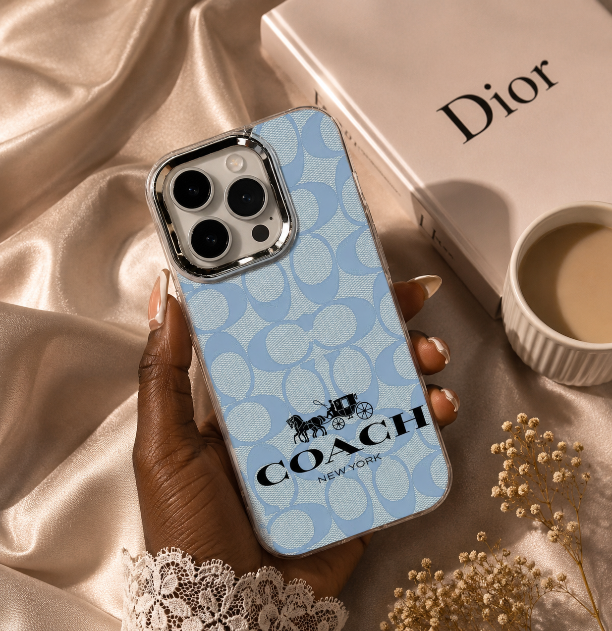 Blue Coach Phone Case