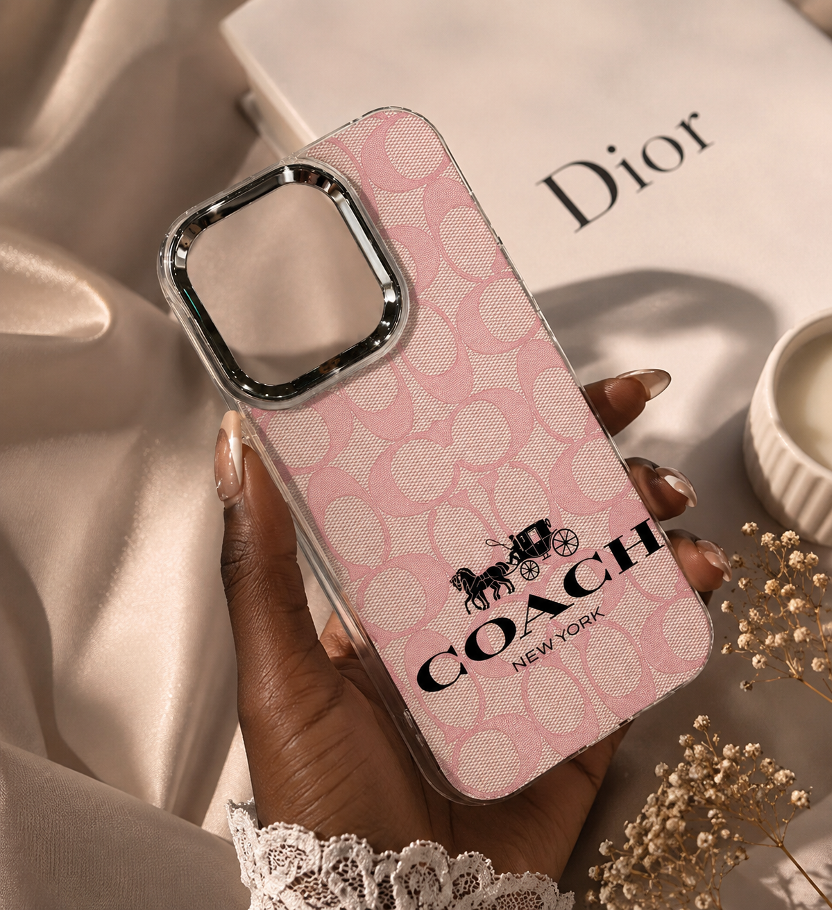 Pink Coach Phone Case
